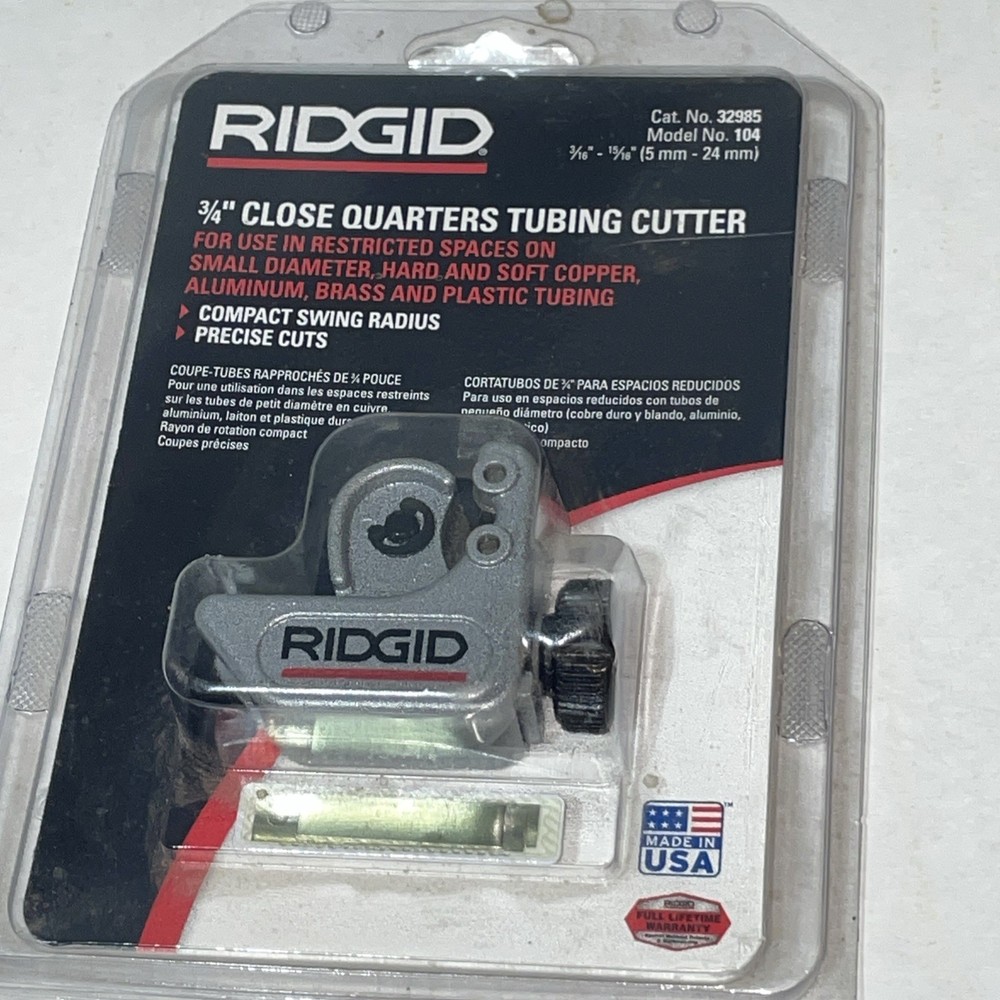 RIDGID 32985 Model 104 Close Quarters Tubing Cutter 3/16-inch to 15/16-inch