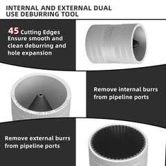 DOMINOX 1/2&Prime; to 2-1/8&Prime; O.D. Tubing and Pipe Reamer, Deburring Tool for Brass,&hellip;