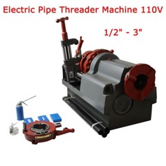 PreAsion Electric Pipe Threader Machine 110V Power Pipe Threading Cutter 1/2&Prime;-3&Prime;