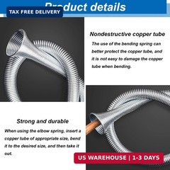 Tnisesm Spring Tube Bender Set 1/4&rdquo;, 3/8&rdquo;, 1/2&rdquo;, 5/8&rdquo; and 3/4&rdquo; for Copper,