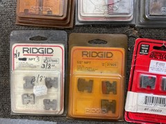 Mixed lot of Ridgid Pipe Dies 1/2&Prime; 3/4&Prime; 1-1/4&Prime; Berkley BT-00003 37875 37825 3782