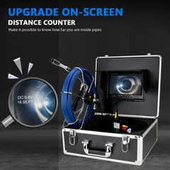 50M 1000TVL Sewer Camera Pipe inspection Camera Meter Counter DVR 9&Prime; Monitor