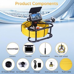 Sewer Camera 66Ft,Drain Pipe Camera HD 4.3In Screen DVR 23MM Plumbing Snake Bore