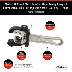 Japan NEW RIDGID 2-in-1 Spring Tube Cutter 32573 Ratchet Handle