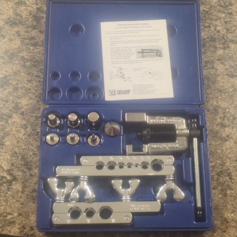 Yellow Jacket 60440 Heavy Duty 45&deg; Swage/Flare Kit, 3/16-1/2 in Pipe Sizes
