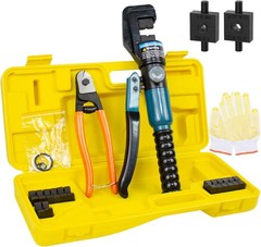 10 Ton Hydraulic Crimping Tool and Cable Cutter, Hydraulic Wire Battery Cable Lu