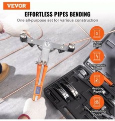 VEVOR Ratcheting Pipe Tube Bender 1/4&Prime;-7/8&Prime; 90&deg; Forward/Reverse Bending 7 Dies