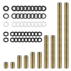 Lamp Repair Hardware Kit-5 Size Thread Pipe Nipples,20 One Size, Black