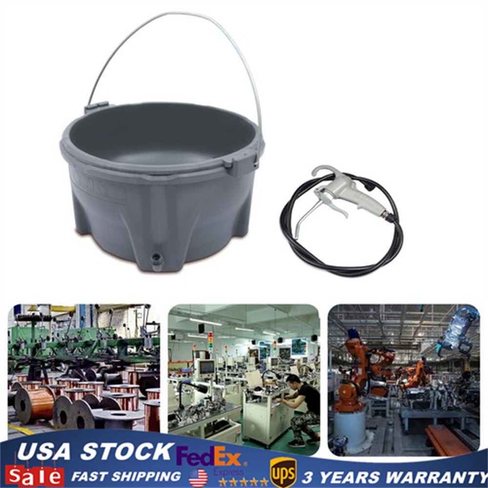 US Handheld Plastic Bucket Oiler Light Oil Gun Barrer Set for Pipe Threader Tool