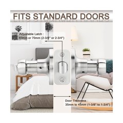 10 Pack Brushed Nickel Door Handles Privacy Door Levers, Heavy &hellip; USA FAST SHIP