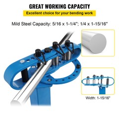 VEVOR YP-38 Metal Bender Compact Flat Bar Bender w/ Floor Stand 7 Dies 1&Prime;-3&Prime;