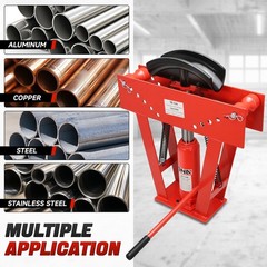 Manual Hydraulic 16 Ton Pipe Bender Exhaust Tube 23.6x 7x 22.7 w/ 8 Bending Dies