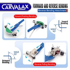 CARVALAX 90&deg; Ratcheting Tube Bender Kit &ndash; 7 Color-Coded Aluminum Heads1/4&Prime;to7/8&Prime;