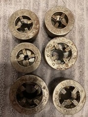 Toledo Pipe Threader Die Head Set of 6 3/4 1/8&Prime;, 1/4&Prime;, 3/8&Prime;, 1/2&Prime; misc lot