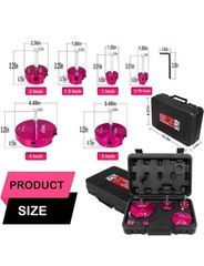 6 Piece Plastic Pipe Fitting Reamer Kit for 1/2&Prime; Drill, Includes 0.75&Prime;, 1&Prime;,&hellip;