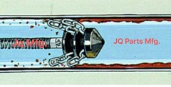 JQ Mfg. 63060 T-216 2&Prime; Chain Knocker for Ridgid K-400 & K-3800 3/8&rdquo; 1/2&rdquo; Cables