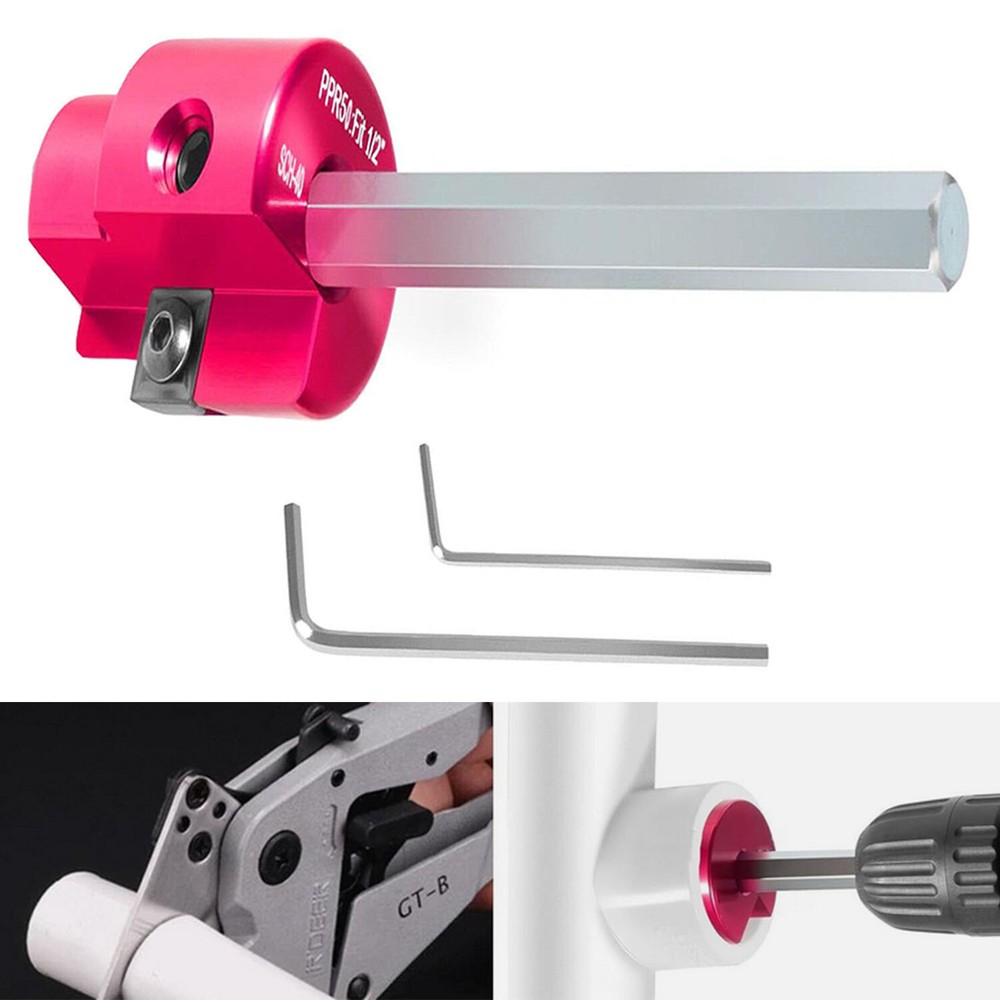 PPR50 Plastic Pipe Fitting Reamer 1/2-In Head with 1/4-In Hex Shaft, 1/2&Prime; Drills