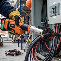 Pro Press Copper Pipe Crimping Tool Kit &ndash; 2x 5.0Ah Battery Powered -1/2&Prime; 3/4&Prime; 1&Prime;