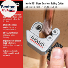 &ndash; CC247 40617 Model 101 Close Quarters Tubing Cutter, 1/4-Inch to 1-1/8-Inch Tu