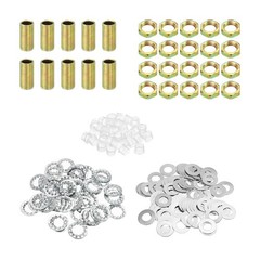 PATIKIL 1/8IP Thread 0.79&Prime; Lamp Pipe Kit with Lock Nuts Washers, 0.79&Prime;, Black