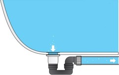 Bath Shower Drain Low Profile p Trap 1 1/2&Prime; Flat Kit for White