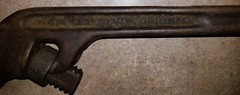 RIGID OFFSET END PIPE WRENCH E-14 ORIGINAL RIDGE TOOL CO. STAMPED W PAT #