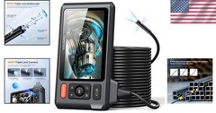 Waterproof 1080P Industrial Borescope with 50FT Cable & 5-Inch IPS Display