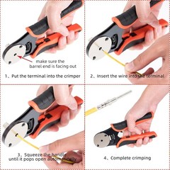 GIANNEER 4-Way Indent Closed Barrel Crimping Tool for Deutsch Connectors 14-18 A