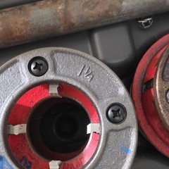 RIDGID 00-R Ratchet Pipe Threader Die Heads w/ NPT Dies 1/4-1/2 RH