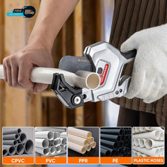 PVC Pipe Cutter 3-Gear Adjustable Cut up to 2-1/2&rdquo; Ratchet Pipe Cutter Tool