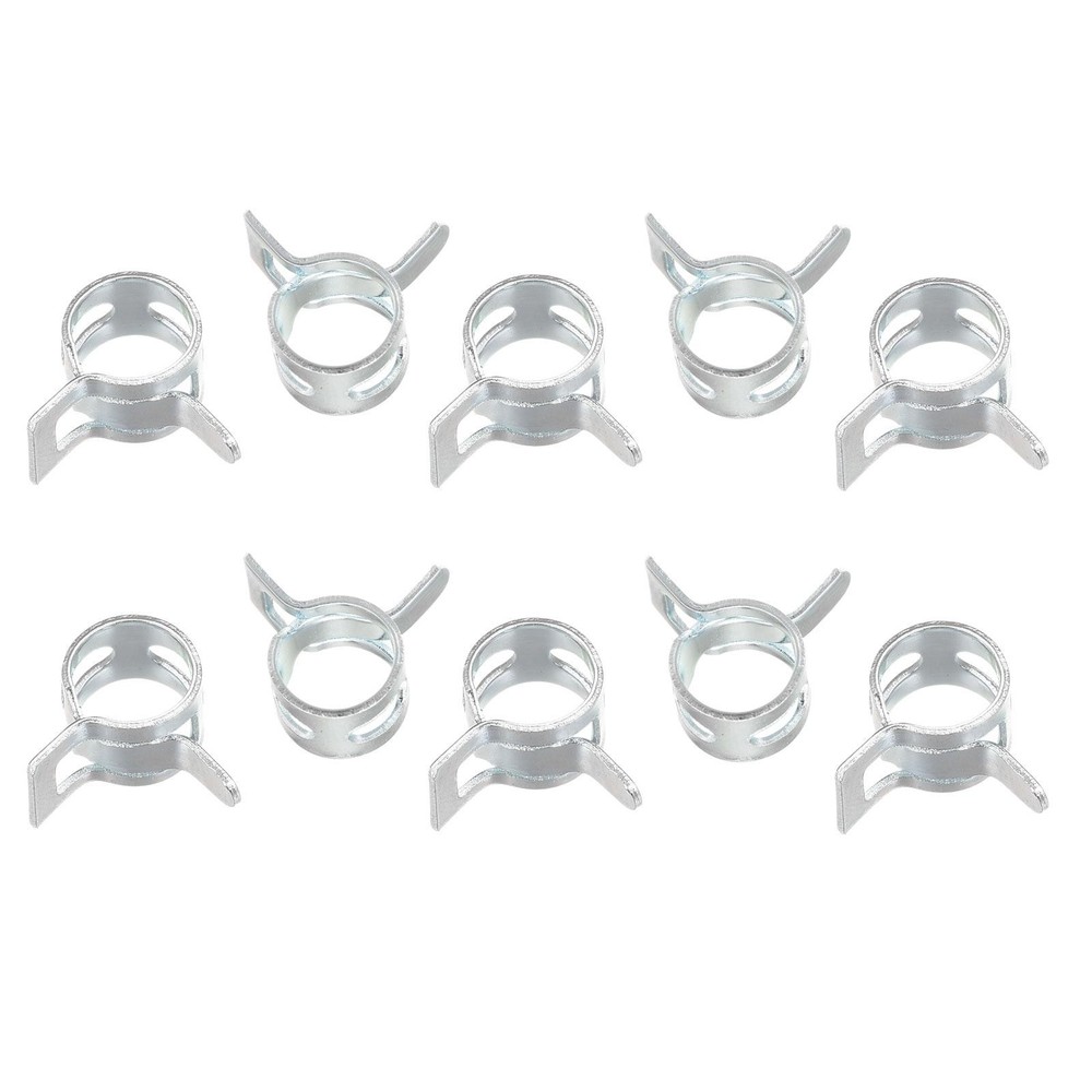 Spring Hose Clamp, 10pcs 65Mn Steel 7mm Low Pressure Air Clip, Zinc Plated