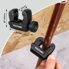 HAUTMEC Copper Pipe Cutter Tool 1/8&Prime; to 1-1/8&Prime; OD 1/8 &ndash; 1-1/8 inch, Black