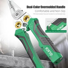 Rechargeable 8-in-1 Electrician Pliers with USB-C Charging, No More Battery Chan