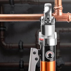 Copper Pipe Crimping Tool &ndash; with 1/2&Prime;, 3/4&Prime;, 1&Prime;, Silver With Black Handles