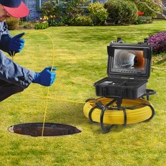 Uimoso 9&Prime; 70m/230ft Sewer Camera LCD Monitor HD Drain Pipe Inspection Camera