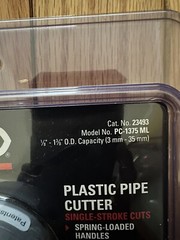5 RIDGID SINLGE STROKE PLASTIC PIPE CUTTER PC-1375