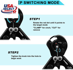 PEX Crimping Tool Kit 2 in 1 Ratchet with Cutter & Clamps
