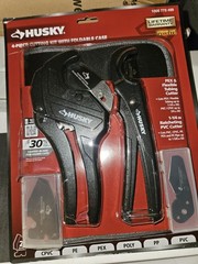 Husky 4-Piece PVC Cutting Kit with Foldable Pouch and Replacement Blades