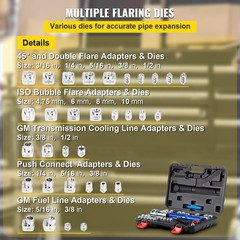 Hydraulic Flaring Tool Kit, 45&deg; Double Flaring Tool