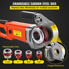 VEVOR Electric Pipe Threader Pipe Threading Machine 2300W 4 Dies 1/2&Prime;-1 1/4&Prime;