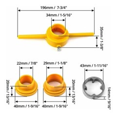 6Pcs PVC Thread Maker Tool NPT Die Set Pipe Round Threader 1/2&Prime; 3/4&Prime; 1&Prime; C88