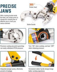 1/2, 3/4, 1&Prime; PEX Crimping Tool Kit with Pipe Cutter & Ergonomic Grip