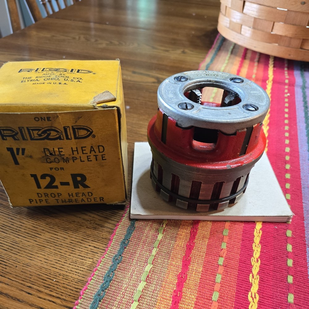 Ridgid 1&Prime; Die Head Complete for 12-R Drop Head Pipe Threader, New Old Stock