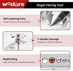 Flaring Tool Set Single Flare Tubing Pipe 7 Dies of 3/16-5/8 Inch Kit in HVAC fo