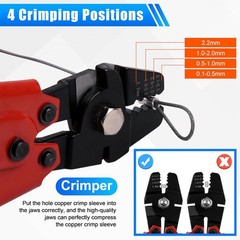 Fishing Crimping Pliers,Wire Rope Crimping Tool for Fishing Line Crimp Sleeves H