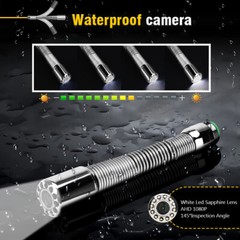 50M 1000TVL Sewer Camera Pipe inspection Camera Meter Counter DVR 9&Prime; Monitor