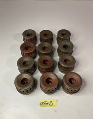 Lot of THREE (3) RIDGID 1&Prime; Die-Head Pipe Threaders (USED) 12R