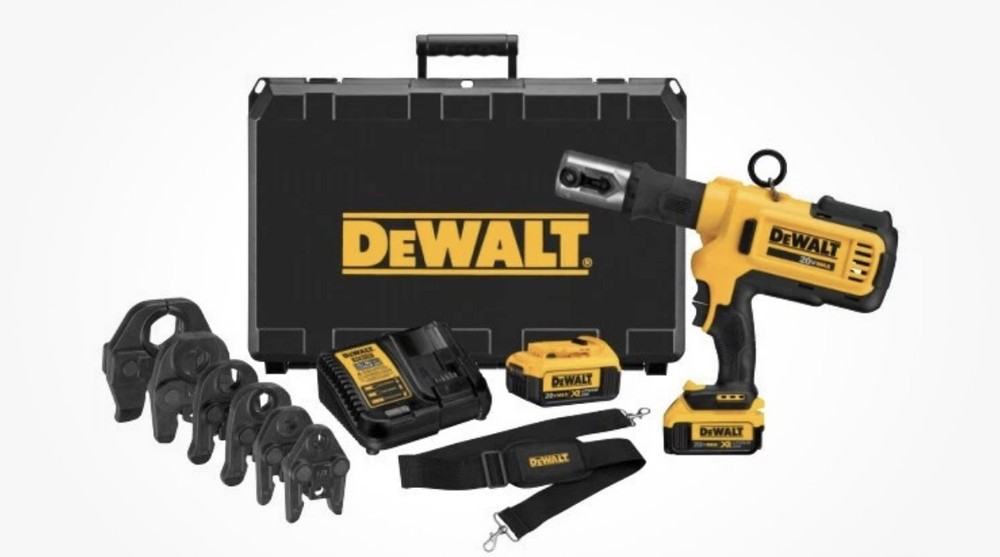 NEW DEWALT 20V Max Copper Pipe 1/2&rdquo;-2&rdquo; Press Tool Kit (DCE200M2K)