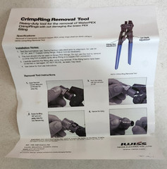 IWISS PEX CRIMP RING REMOVAL TOOL 1/2&rdquo;- 1&rdquo;