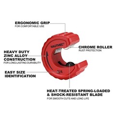 HAUTMEC Copper Tubing Cutter Set 3 PCS Copper Pipe Cutter Tool, In Portable S&hellip;